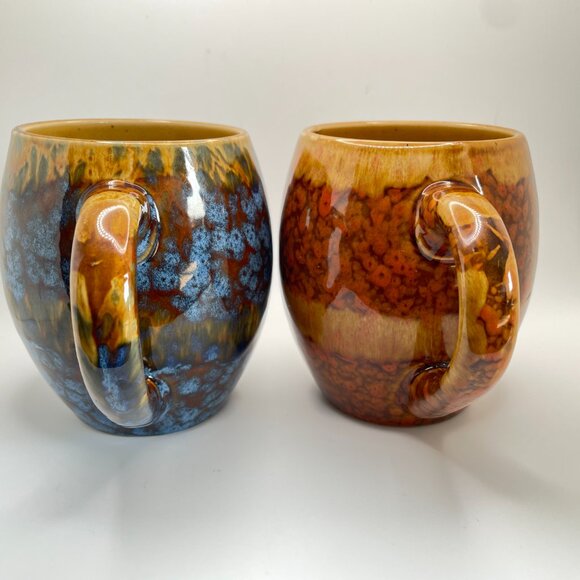 Vintage MCINTOSH POTTERY Mugs Handmade Collectible Coffee Tea Hand Warmers Large - Picture 2 of 8